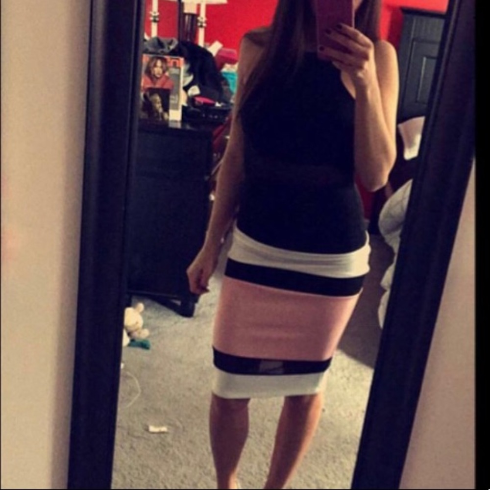Black midi dress